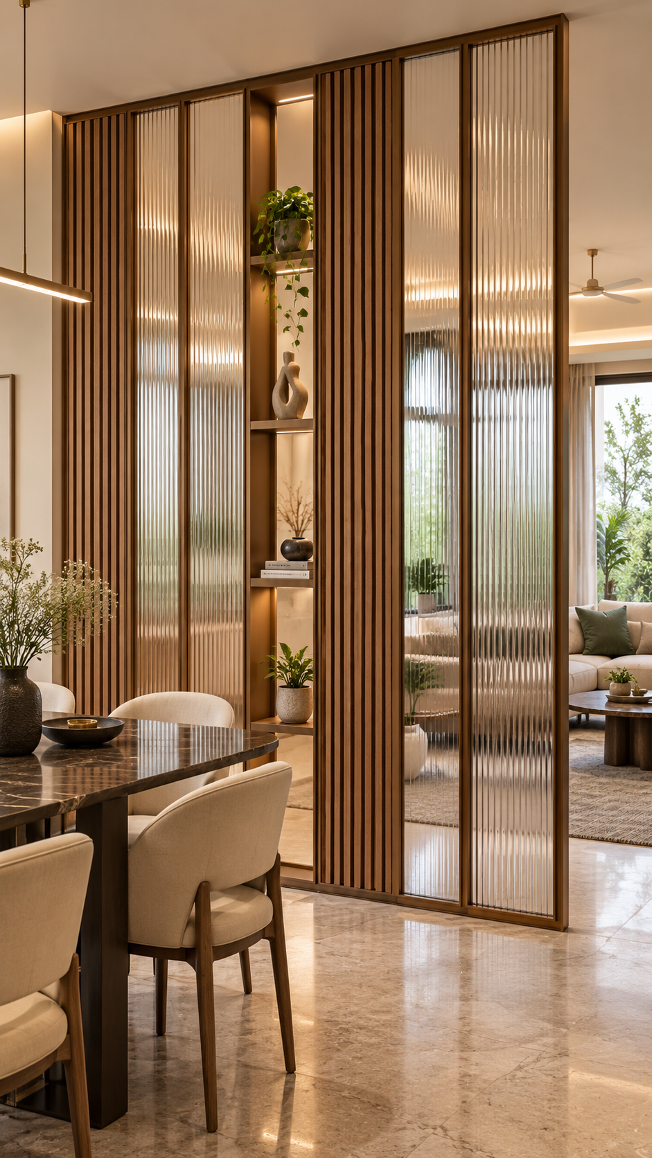 Decorative interior partition